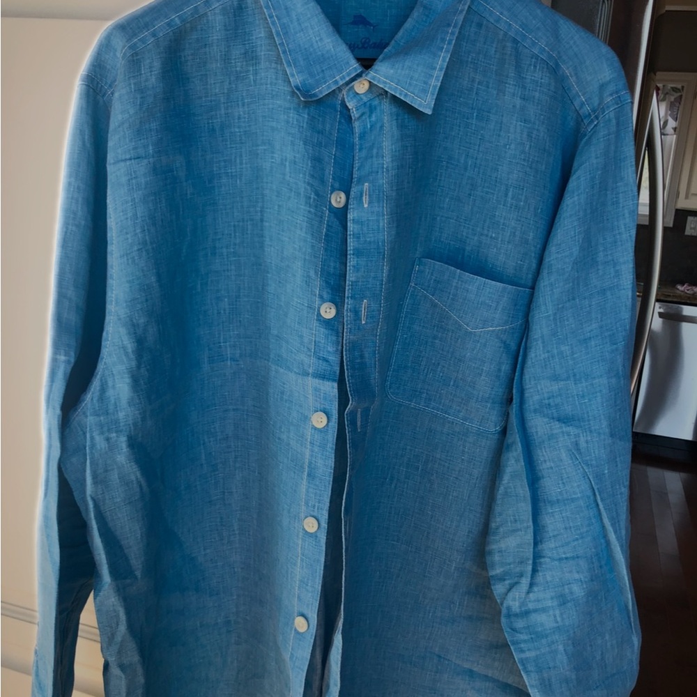 Blue Button-Up Shirt